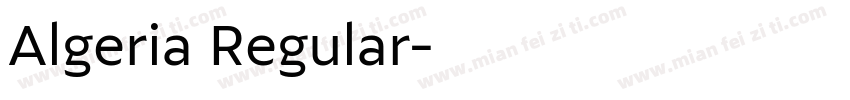 Algeria Regular字体转换